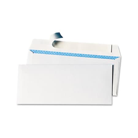 Coolcrafts Pull Seal Business Envelope- Security Tint- No 10- White- 100/Box, 100PK CO885379